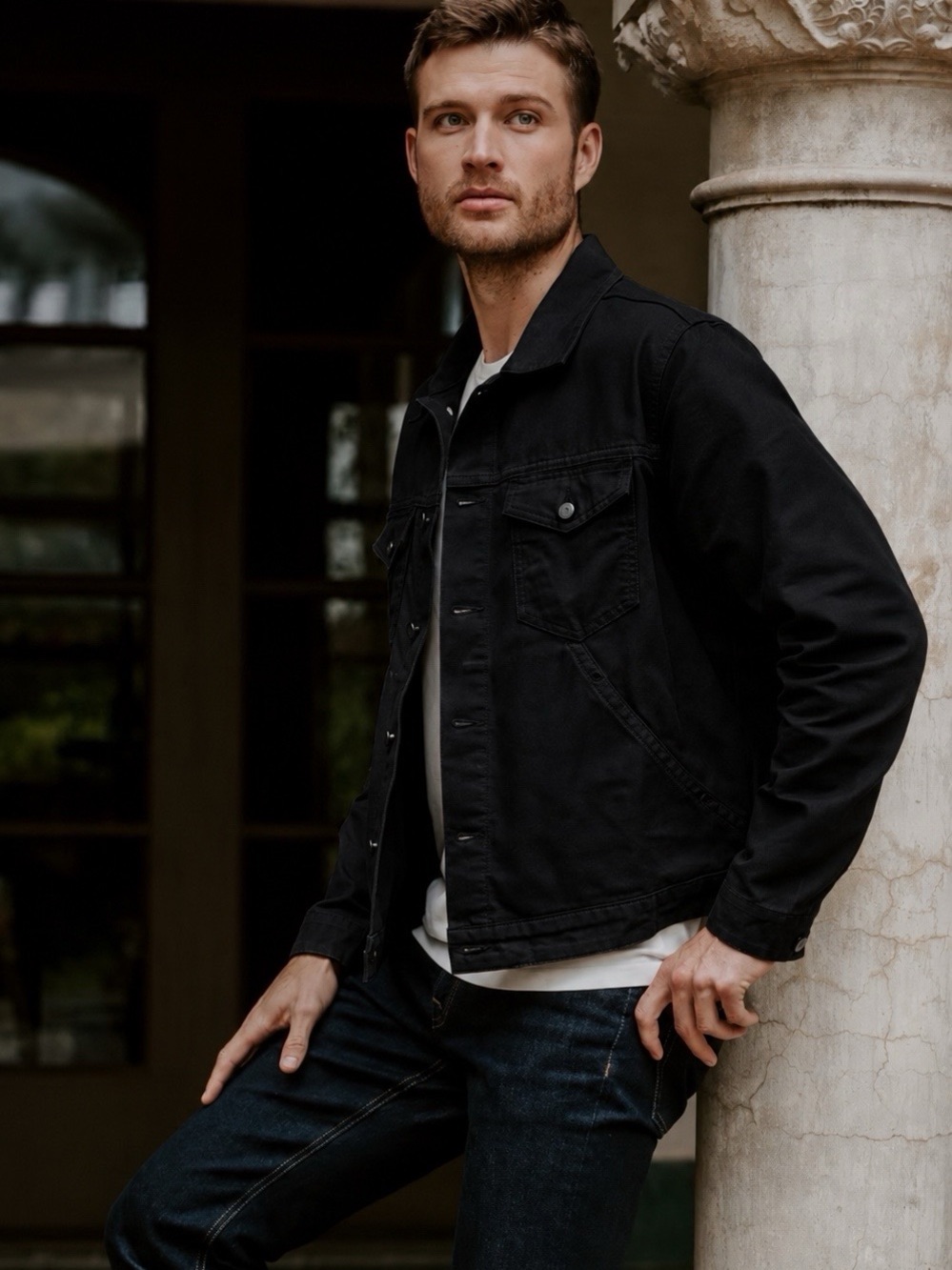 Tecovas Men's Black Denim Jacket